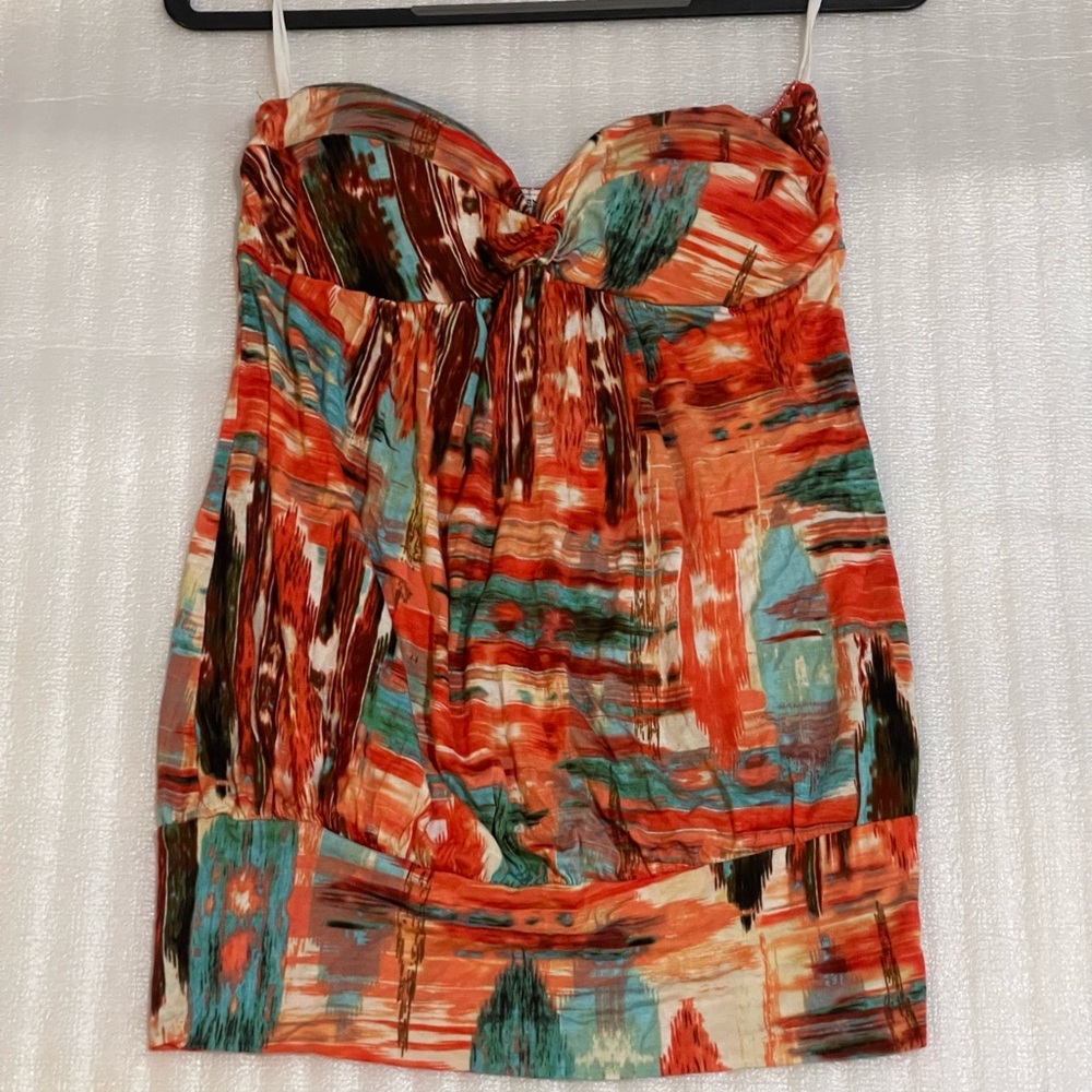 Multicolor Strapless Dress